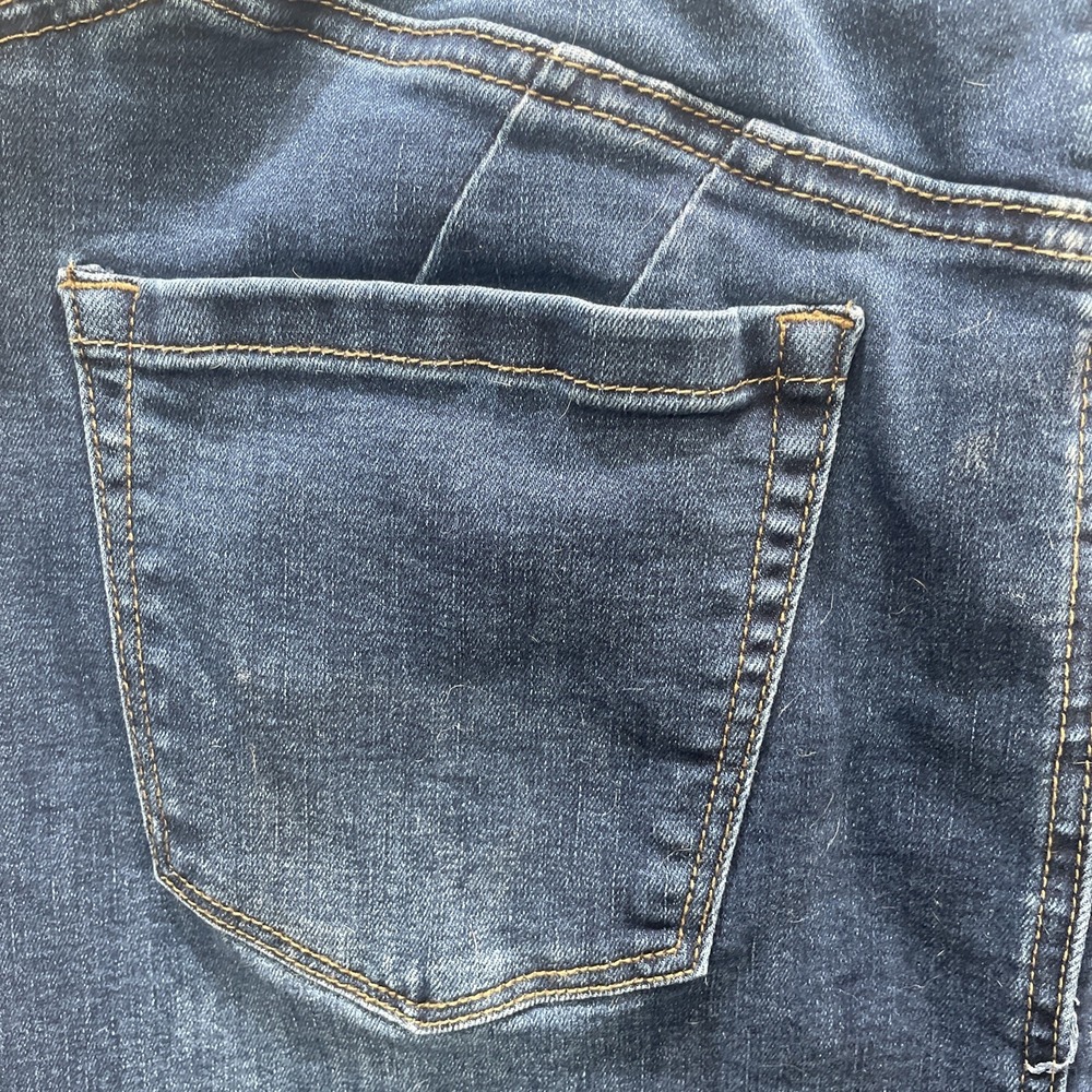 Vintage violet Distressed Blue Denim Stretch skirt Women's 3X - Picture 3 of 7